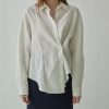 Linen Shirt French Hollow Embroidered Loose Long Sleeve Blouse