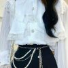 Western Style Ruffled Top For Women