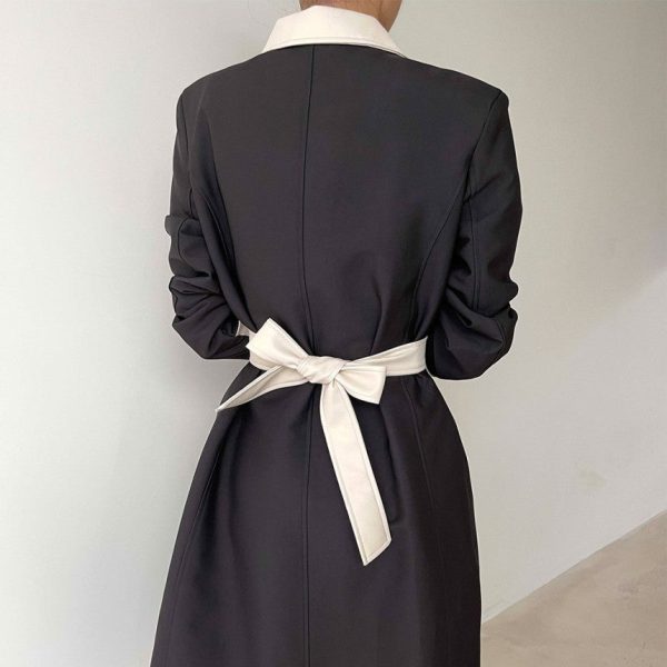 88aad7ca-b5e8-40d8-af9d-000ee3f5bf0d Retro Patchwork Trench Coat And Overcoat Coat