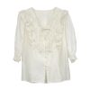 Artistic Women's Clothes Tencel Embroidered Shirt Women's Thin