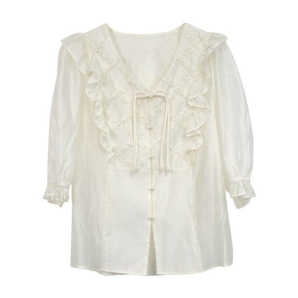 90dd6f32-2a31-4778-9393-914b613e1da4 Artistic Women's Clothes Tencel Embroidered Shirt Women's Thin