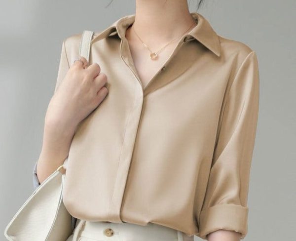 Women's Checkered Vintage Satin Shirt