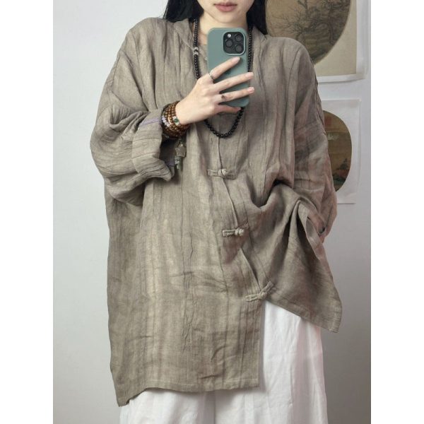 O1CN01AfquBo288l0HPIEQF__2206640337888-0-cib Women's Loose Fitting Chinese Style Cool Feeling Shirt