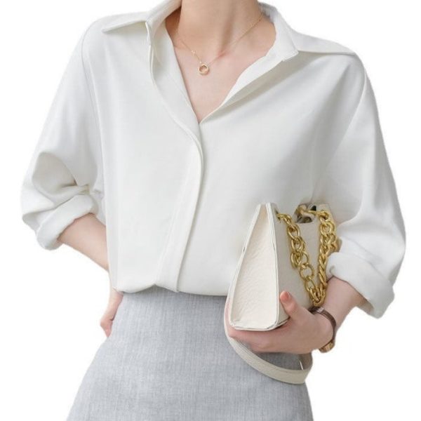 Women's Checkered Vintage Satin Shirt