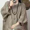 Women's Loose Fitting Chinese Style Cool Feeling Shirt