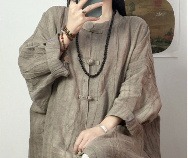O1CN01xEUokG288l0HPJq9J__2206640337888-0-cib Women's Loose Fitting Chinese Style Cool Feeling Shirt