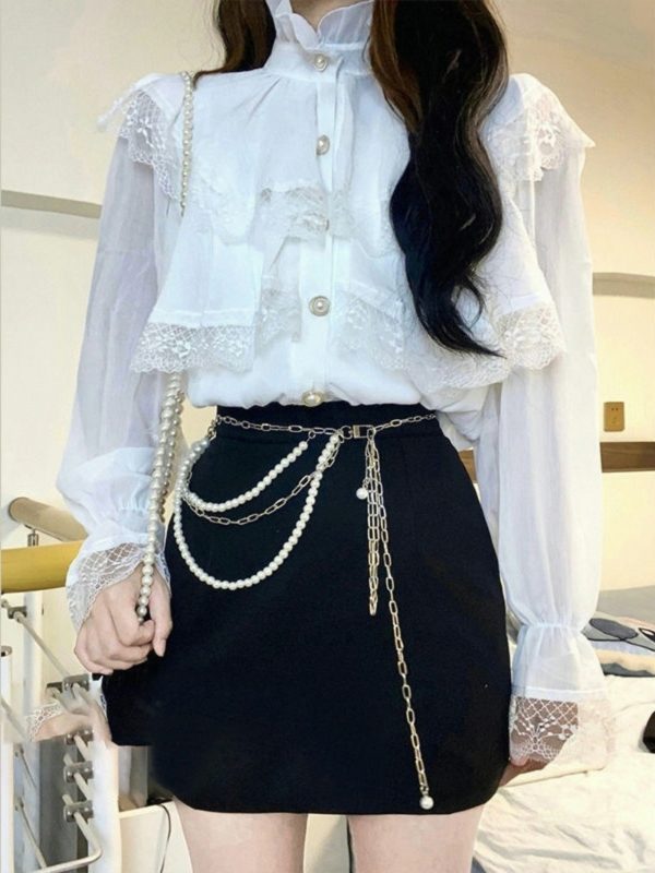 c91631af-5894-49a5-b8b1-ba3935bd395c Western Style Ruffled Top For Women