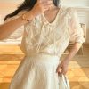 Artistic Women's Clothes Tencel Embroidered Shirt Women's Thin