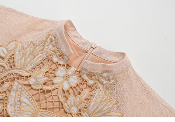 bff3fe27-07c1-4cfe-be4c-fffab99888c8 Design Pleated Summer New Water Soluble Lace Dress
