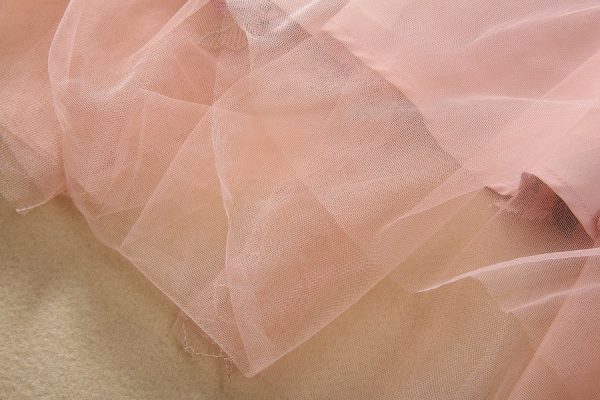 ed7cbe49-9d79-4c90-84b9-964028f8749e Embroidery Flower Sequin Gauze Wide Hem Long Sleeve Dress